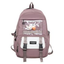 Fashion Pink Oxford Cloth Multi-pocket Large Capacity Backpack