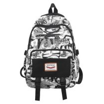 Fashion Beige Oxford Cloth Printed Large Capacity Backpack