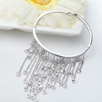 Fashion Silver Copper And Diamond Tassel Bracelet