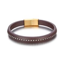 Fashion Leather Bracelet About 21cm Men's Leather Braided Bracelet