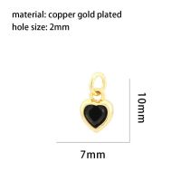 Fashion Black Copper Diamond Love Pendant Accessories