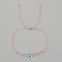 Fashion 2# Glass Rice Beads Heart-shaped Shell Eyes Devil's Eye Bracelet