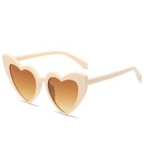 Fashion Beige Frame Tea Slices Ac Love Sunglasses