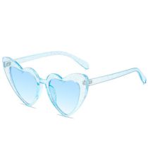 Fashion Flash Blue Frame Blue Film (flash Gold Powder) Ac Love Sunglasses