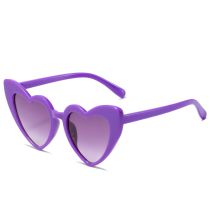 Fashion Solid Purple Frame Purple Film Ac Love Sunglasses