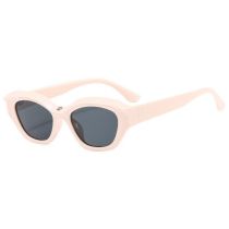 Fashion Off-white Frame Gray Piece Cat Eye Small Frame Sunglasses