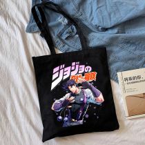 Fashion J Black Canvas Printed Anime Character Large Capacity Shoulder Bag