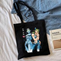 Fashion K Black Canvas Printed Anime Character Large Capacity Shoulder Bag