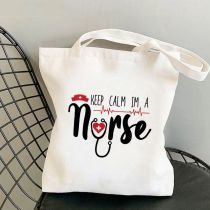 Fashion S Canvas Printed English Letters Large Capacity Shoulder Bag