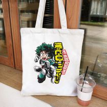 Fashion Pwhite Canvas Printed Anime Character Large Capacity Shoulder Bag