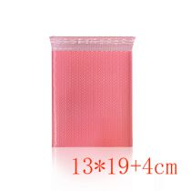 Fashion Width 13*19 Length + 4 Seals 800 Pink Bubble Bags Per Box Pe Bubble Square Packaging Bag (single)