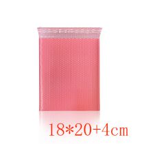 Fashion Width 18*20 Length + 4 Seals 550 Pink Bubble Bags In One Box Pe Bubble Square Packaging Bag (single)
