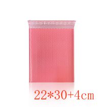 Fashion Width 22*30 Length + 4 Seals 300 Pink Bubble Bags Per Box Pe Bubble Square Packaging Bag (single)