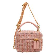 Fashion Pink Trumpet Wool Chain Pendant Hand-held Crossbody Bag