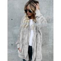 Fashion Grey Maomao Reversible Coat
