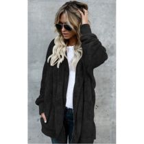 Fashion Black Maomao Reversible Coat