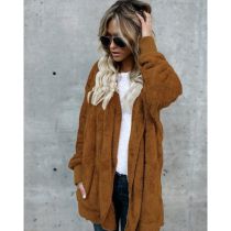 Fashion Brown Maomao Reversible Coat