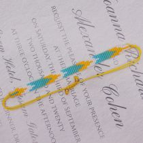 Fashion Yellow Rice Beads Braided Bracelet