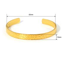 Fashion 10# Stainless Steel Gold-plated Oil Drip Open Bracelet
