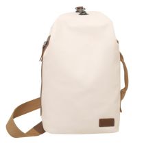 Fashion White Pu Zipper Large Capacity Crossbody Backpack