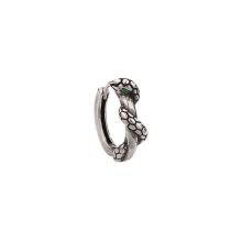 Fashion One Green Eye Snake Earrings Copper Inlaid Zirconium Snake-shaped Earrings (single)