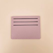Fashion Light Pink Pu Id Card Storage Card Holder