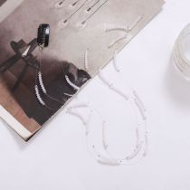Fashion White Acrylic Geometric Chain Glasses Chain