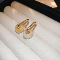 Fashion Earrings-gold-topaz Geometric Natural Stone Earrings