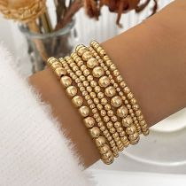 Fashion 3# Metal Geometric Beaded Bracelet Set