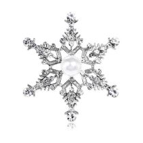 Fashion 4# Alloy Diamond Snowflake Brooch