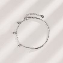 Fashion Platinum Three Silver Bean Bracelet Copper Geometric Ball Bracelet