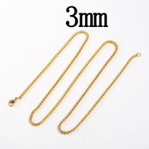 Fashion 3mm50cm Gold Stainless Steel Geometric Chain Diy Necklace