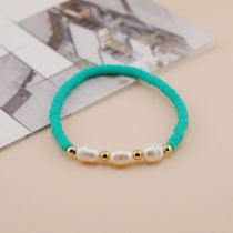 Fashion F Polymer Beaded Pearl Bracelet