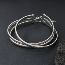 Fashion Silver Stainless Steel Snake Bone Multi-layer Collar