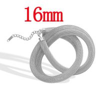 Fashion 16mm Steel Bracelet. Ring Opening Is About 5.8cm Titanium Steel Geometric Mesh Bracelet
