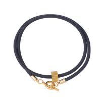 Fashion Gold Tungsten Carbide Double Layer Black Bracelet Metal Ot Buckle Double Layer Men's Bracelet
