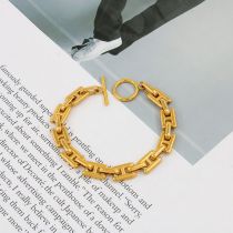 Fashion Gold Bracelet 18cm Titanium Steel Japanese Chain Bracelet