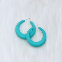 Fashion Lake Blue Crescent C Acrylic Geometric C-shaped Earrings