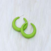 Fashion Fruit Green Crescent C Acrylic Geometric C-shaped Earrings