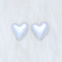 Fashion Electroplated Love-silver Acrylic Geometric Love Earrings