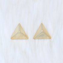 Fashion Electroplated Three-dimensional Triangle-gold Acrylic Geometric Triangle Earrings