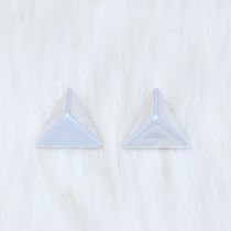Fashion Electroplated Three-dimensional Triangle-silver Acrylic Geometric Triangle Earrings
