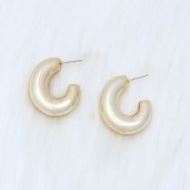 Fashion Electroplating Fat C-gold Acrylic Geometric C-shaped Earrings
