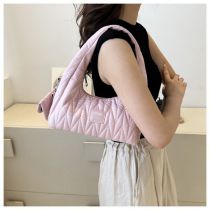 Fashion Pink Pu Embroidery Large Capacity Handbag
