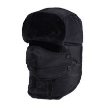 Fashion Black Cotton Thickened Neck Gaiter Mask Hood