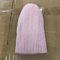 Fashion Pink Rolled Edge Knitted Beanie