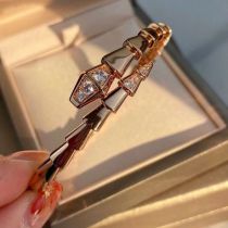 Fashion Rose Gold Bracelet-with Diamonds Copper Diamond Snake Bracelet