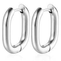 Fashion U Wire Coil Steel Color One Stainless Steel U-shaped Men's Earrings