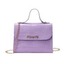 Fashion Purple Pvc Head Pattern Flap Crossbody Bag