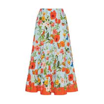 Fashion Single Umbrella Skirt Polyester Printed Skirt